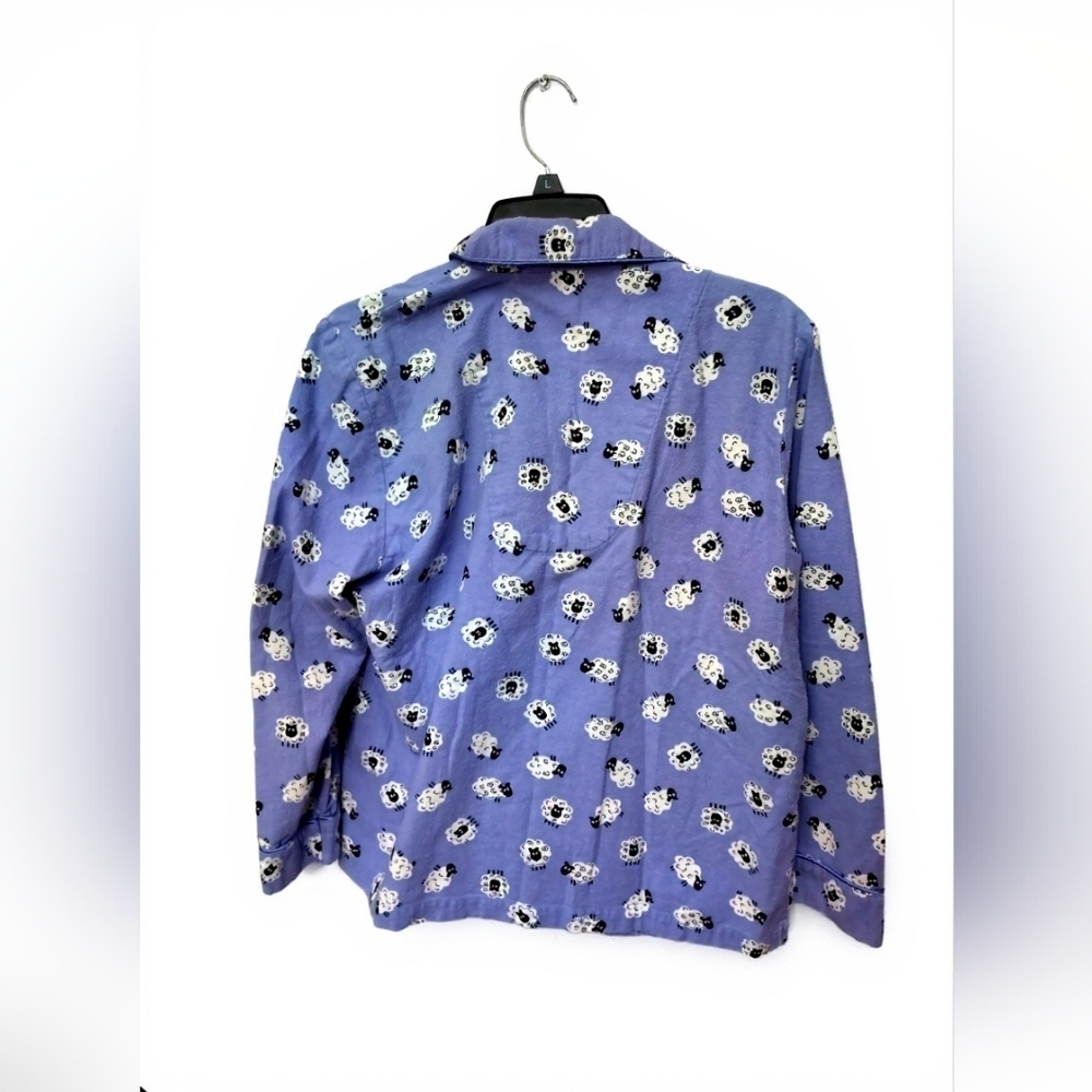 Charter Club Women's Pajama Set – with Cartoon Lamb Print, Button-Up (S) - Picture 4 of 11